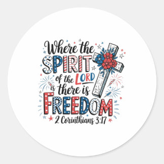 Christelijke 4 juli Patriottische bijbel v Ronde Sticker