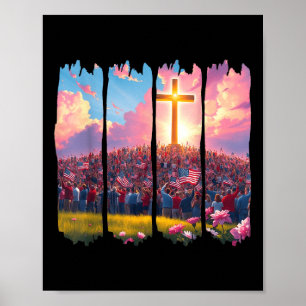 Christelijke 4 juli Patriottische Religieuze Jezus Poster