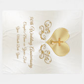 Christelijke 50e bruiloft Jubileum cadeau-ideeën Fleece Deken (Voorkant (Horizontaal))