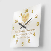 Christelijke 50e Jubileum Gifts, persoonlijk Vierkante Klok (Hoek)