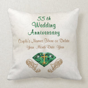 Christelijke 55th Wedding Jubileum Gift Ideas Kussen