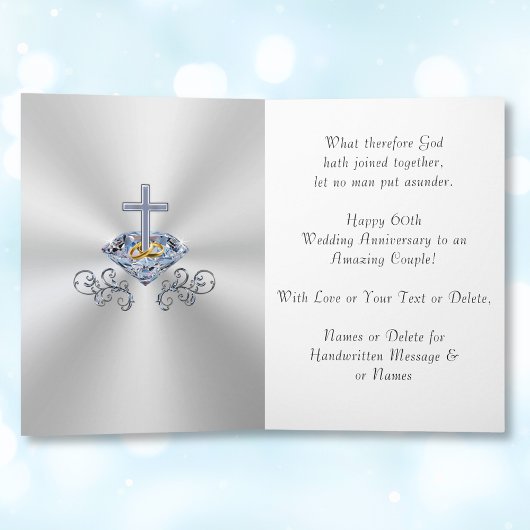 Christelijke 60e bruiloft Jubileum Kaarten
