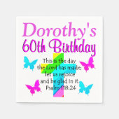 CHRISTELIJKE 60E VERJAARDAG GEPERSONALISEERDE SERV SERVETTEN (Voorkant)