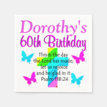 CHRISTELIJKE 60E VERJAARDAG GEPERSONALISEERDE SERV