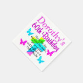 CHRISTELIJKE 60E VERJAARDAG GEPERSONALISEERDE SERV SERVETTEN (Hoek)