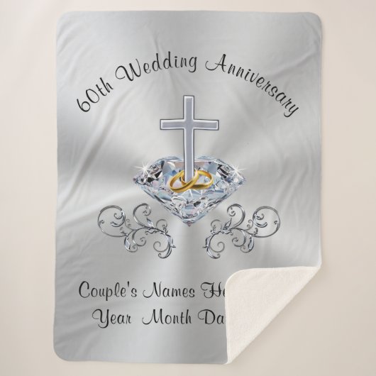 Christelijke 60ste verjaardag geschenken gooien de sherpa deken (Voorkant)