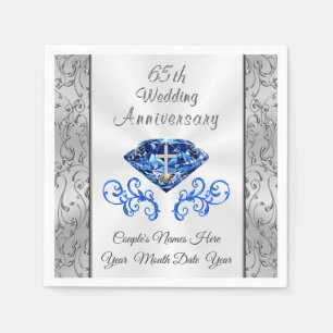 Christelijke 65e bruiloft Jubileum Cocktail servet