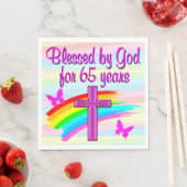  CHRISTELIJKE 65E VERJAARDAG PAPIEREN SERVETTEN (Insitu)