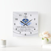 Christelijke 65th Wedding Jubileum Gifts Vierkante Klok (Huis)