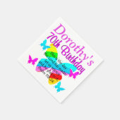 CHRISTELIJKE 70E VERJAARDAG AANGEPASTE VLINDER SER SERVETTEN (Hoek)