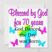 CHRISTELIJKE 70E VERJAARDAG KAART (Voorkant)