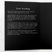 Christelijke 7-foto Black & White Modern begrafeni Drieluik Programma (Binnenzijde eerst)