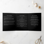 Christelijke 7-foto Black & White Modern begrafeni Drieluik Programma (Binnen)