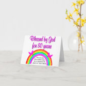 CHRISTELIJKE 80E BIRTHDAY KAART (Gele Bloem)