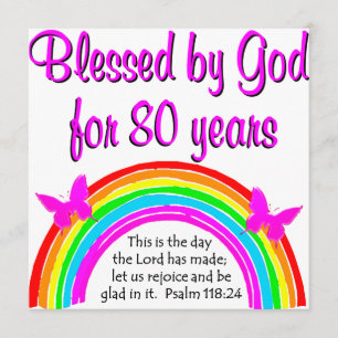 CHRISTELIJKE 80E BIRTHDAY KAART