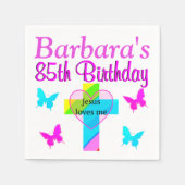 CHRISTELIJKE 85E VERJAARDAG GEPERSONALISEERDE SERV SERVETTEN (Voorkant)