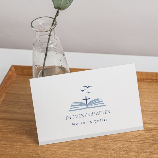 Christelijke aangepaste Bijbeltekst inspirerend Bedankkaart
