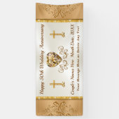 Christelijke aangepaste, Happy 50th Jubileum Banne Spandoek (Verticaal)