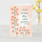 Christelijke aanmoediging Hoop Vreugde en Vrede Ee Kaart (Gele Bloem)