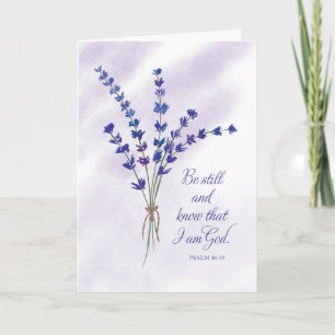 Christelijke Aanmoediging Lavendel met Schriftuur Kaart