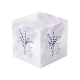 Christelijke Aanmoediging Lavendel met Schriftuur  Kubus