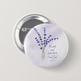 Christelijke Aanmoediging Lavendel met Schriftuur Ronde Button 5,7 Cm