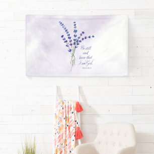 Christelijke Aanmoediging Lavendel met Schriftuur Spandoek
