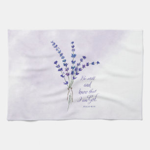 Christelijke Aanmoediging Lavendel met Schriftuur Theedoek