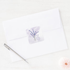 Christelijke Aanmoediging Lavendel met Schriftuur Vierkante Sticker