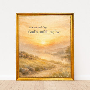 Christelijke Aanmoediging met Gods Onfeilbare Lief Poster
