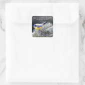 Christelijke Aanmoediging Niets te moeilijk voor G Vierkante Sticker (Tas)