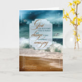 Christelijke Aanmoediging Oceaan Golven Kaart (Gele Bloem)