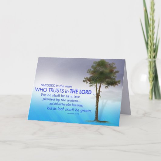 Christelijke aanmoediging Schrift groet Kaart (Voorkant)