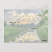 Christelijke aanmoediging van de Scène Calm Briefkaart (Achterkant)