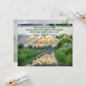 Christelijke aanmoediging van de Scène Calm  Kaart (Voorkant / Achterkant in situ)