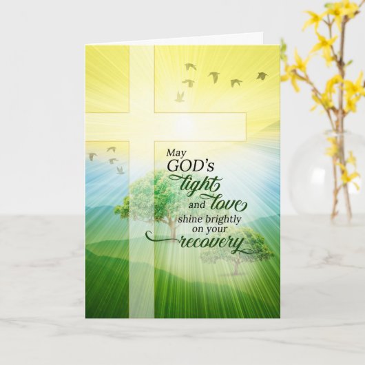 Christelijke aanmoediging voor herstellende versla kaart (Gele Bloem)