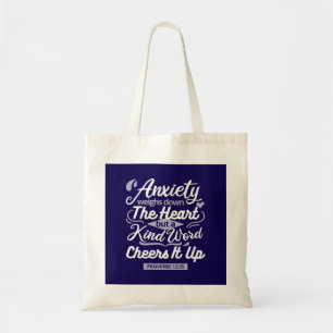 Christelijke Aanmoedigingscitaat – Angst & Vriende Tote Bag