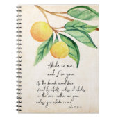 Christelijke Abide Fruitful Sinaasappels Notitieboek (Voorkant)