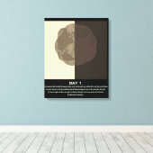 Christelijke abstracte minimale art-genesis dag1 s canvas afdruk (Insitu (Houten vloer))