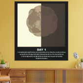 Christelijke abstracte minimale art-genesis dag1 s canvas afdruk (Insitu (Woonkamer))