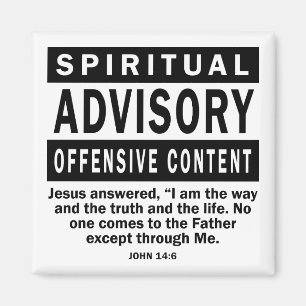 Christelijke advies John 14:6 Christelijke citaten Magneet