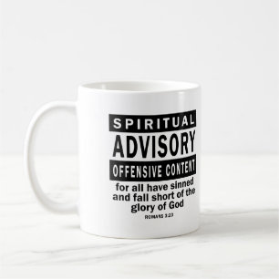 Christelijke advies Romans 3:23 Christelijke citat Koffiemok