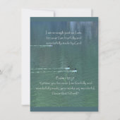 Christelijke affirmatie en bijbel bedankkaart (Voorkant)