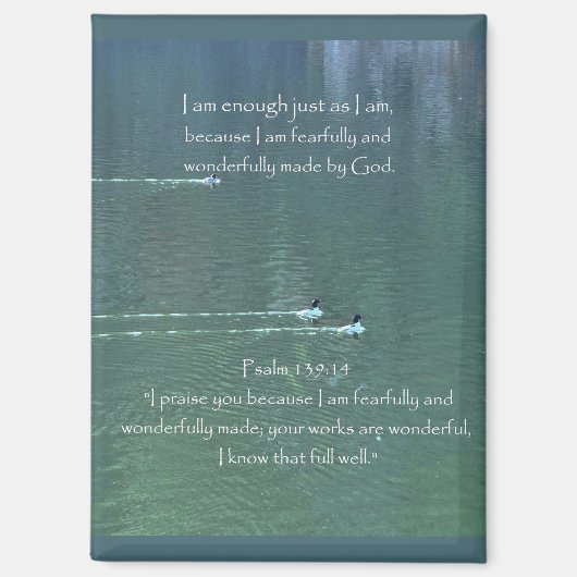 Christelijke affirmatie en bijbel magneet (Voorkant)