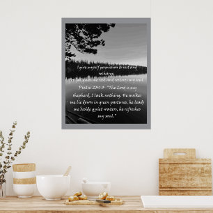 Christelijke affirmatie en bijbel poster