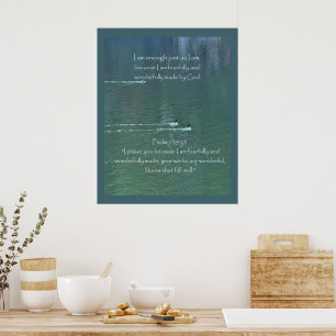 Christelijke affirmatie en bijbel poster