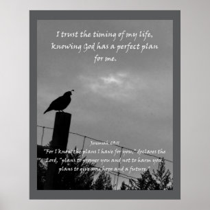 Christelijke affirmatie en bijbel poster