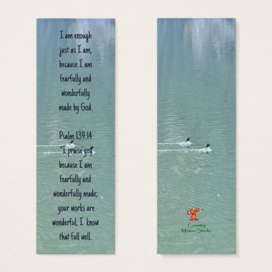 Christelijke affirmatie Quote & Scripture Bladwijz Mini Visitekaartjes (Voorkant /achterkant)