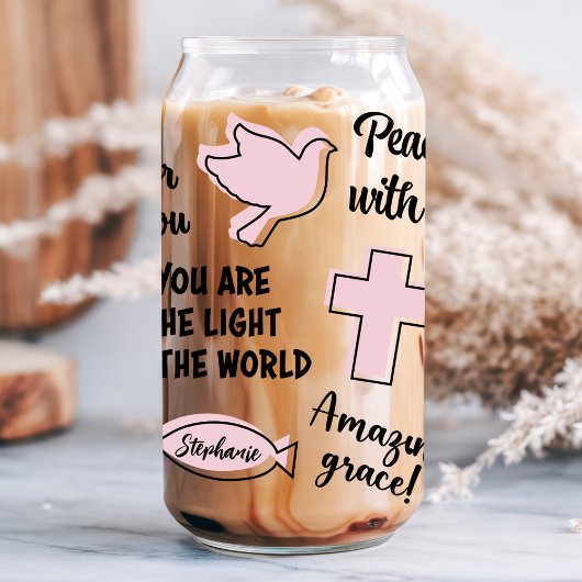 Christelijke Affirmaties Aangepaste Naam Blikvorm Glas