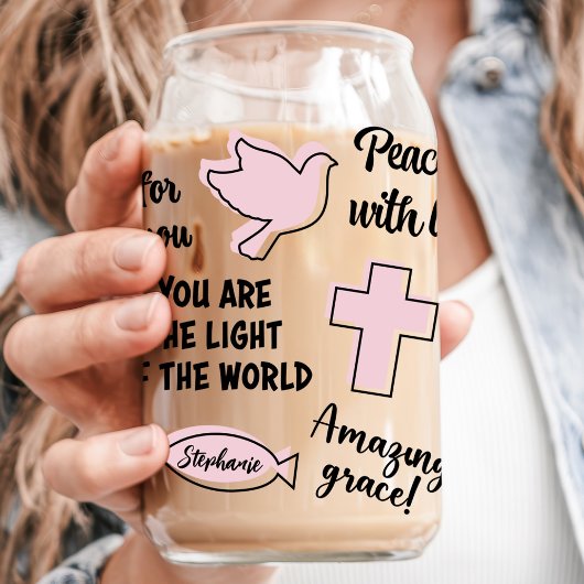 Christelijke Affirmaties Aangepaste Naam Blikvorm Glas